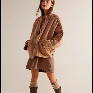 Free People Dolman Quilted Knit Jacket. Champagne diamonds, NWT!